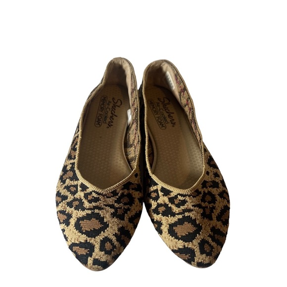 Skechers Cleo Animal Print Leopard Ballet Flats Slip Ons Pointed Toe Women 9 - Picture 5 of 8